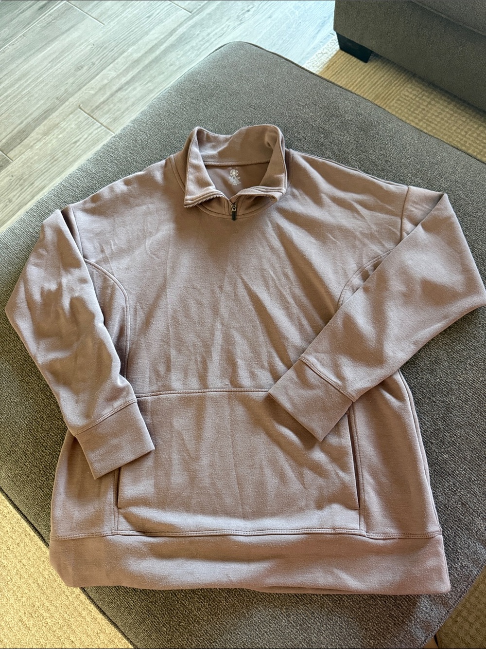 GAIAM Women's Quarter-Zip Pullover Sweater - Mauve Pink